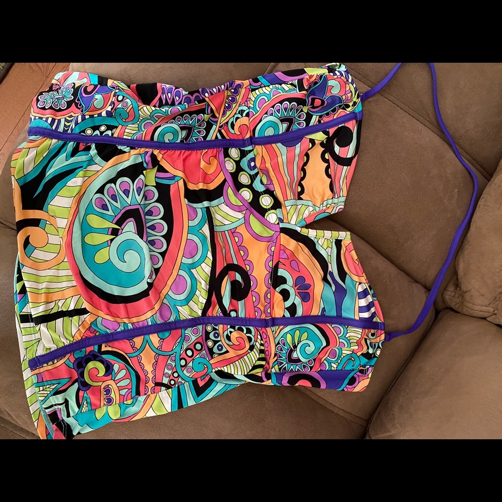 Multicolor Tankini Top - L